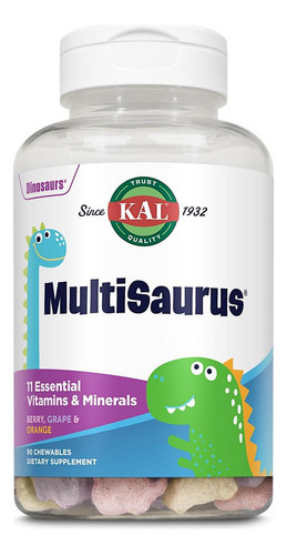 Kal Multisaurus Kids Multivitaminas Mastigáveis, 11 Vitamina