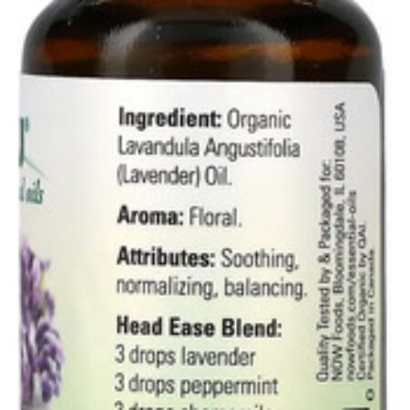 Óleo De Lavanda Now Foods 30 Ml Orgânico Importado - Imagem 2