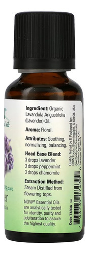 Óleo De Lavanda Now Foods 30 Ml Orgânico Importado - Imagem 2