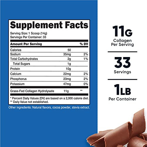 Colágeno Em Pó Nutricost Grass-fed 454g Sabor Chocolate - Imagem 2