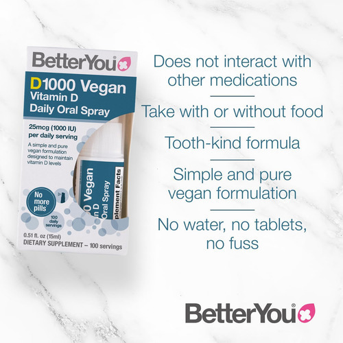 Betteryou D1000 Vegan Vitamin D Oral Spray - Alternativa Con - Imagem 5