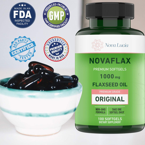 Óleo De Linhaça Orgânico Natural 1.000 Mg, Ômega Essencial 3 - Imagem 2