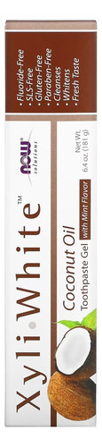 Creme Dental + Óleo Coco Xyliwhite Now Foods 181g Importado - Imagem 3