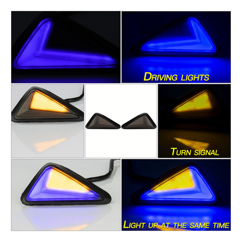 2pcs Universal L Forma Triangular Indicador Led Motocicleta - Imagem 10