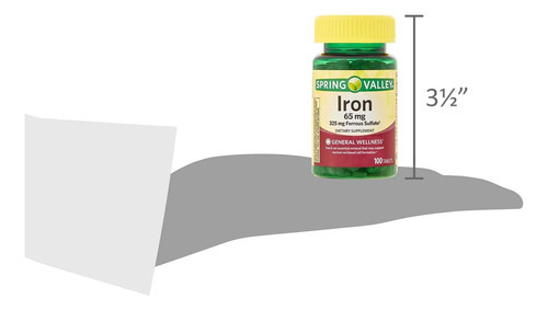 Spring Valley - Ferro 65 Mg, 100 Comprimidos - Imagem 6