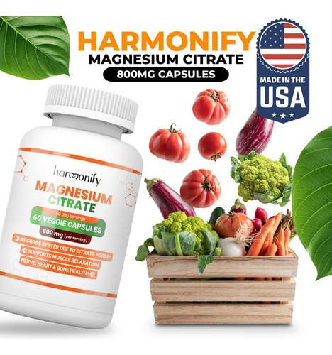 Harmonify Suplemento De Citrato De Magnésio 800 Mg Por Porçã - Imagem 5