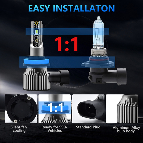 Lâmpadas De Faróis Led H8/h9/h11 Ip68 À Prova D"água Para Ca - Imagem 5