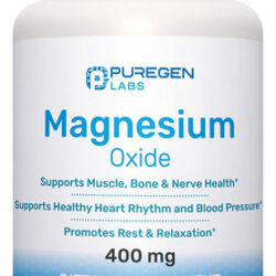 Suplemento De Magnésio P Puregen Labs 400 Mg De Alta Potênci