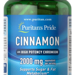 Puritans Pride Canela 875 Mg (equivalente A 2.000 Mg) Com Cr