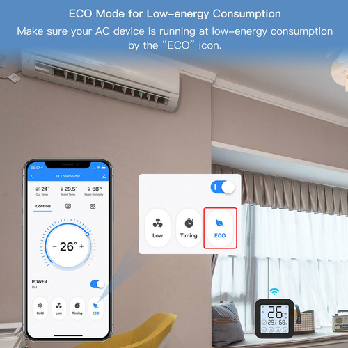 Sensor De Monitor De Termostato Compatível Com Alexa Ir Em C - Imagem 7