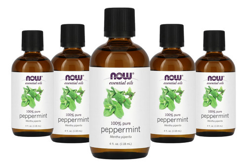 Óleo De Hortelã-pimenta Now Foods Peppermint 118ml 5un
