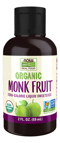 Adoçante NOW Fruta dos Monges líquido sem glúten garrafa 59 mL