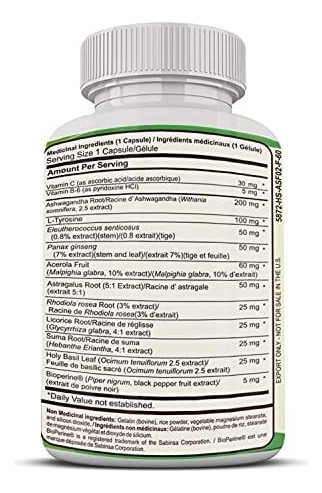 Suplemento De Suporte Adrenal Com Extrato De Erva Premium R - Imagem 2
