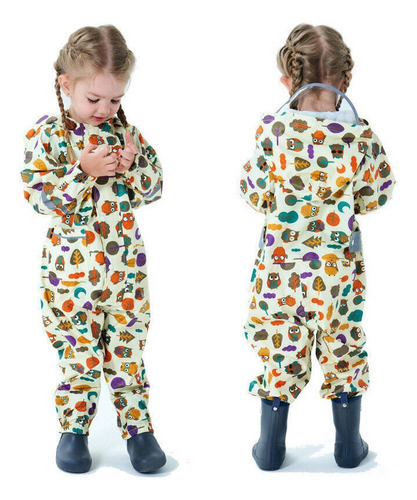 Capa De Chuva Infantil Capa Impermeável Poncho Fato De Chuva - Imagem 62