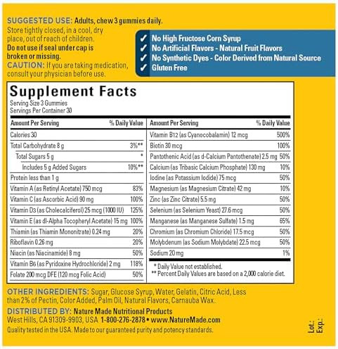 Gomas Multivitamínicas Avançadas Da Nature Made Para Ele Com - Imagem 6