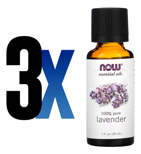 Óleo Lavanda 30ml Now Foods Essencial Puro Importado 3un - Imagem 2