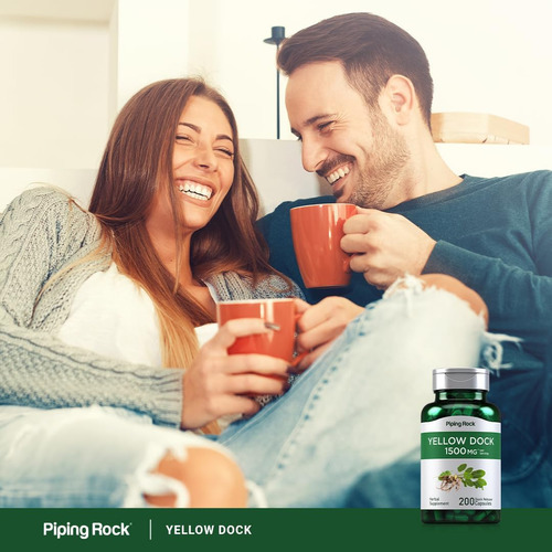 Raiz De Doca Amarela Piping Rock 1500mg | 200 Cápsulas | Sup - Imagem 5
