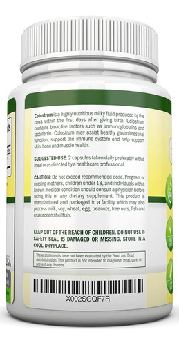 Colostro - 1000mg - 120 Cápsulas - 30% Igg - Laticínios Não- - Imagem 2