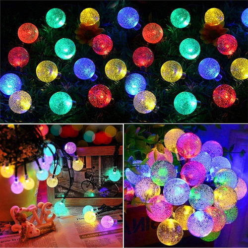 Luminária Solar Enfeite Jardim 6m 8 Modos De Luz Impermeável - Imagem 8