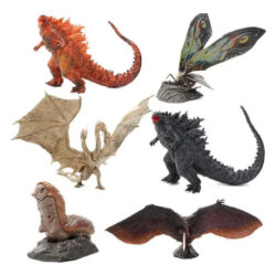 Conjunto De 6 Bonecos De Ação Gojira Godzilla King Ghidora