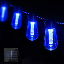 7m 20led Solar Water Drop Bulb String Luzes De Natal