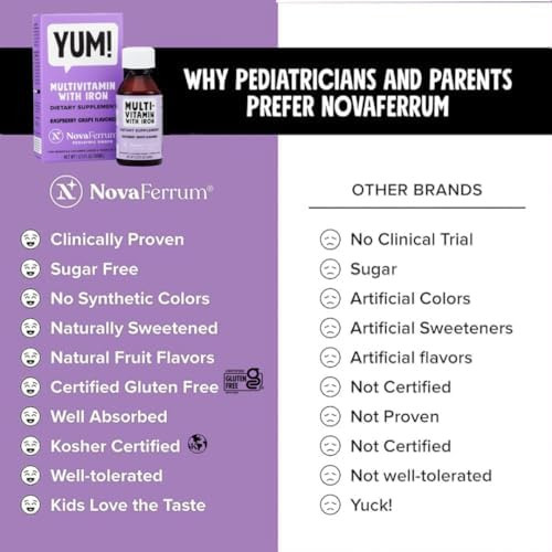 Novaferrum Yum | Multivitamínico Com Ferro Para Bebês, Crian - Imagem 6