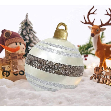 Enfeites De Bola Decorados De Natal Infláveis De Pvc Grandes - Imagem 23