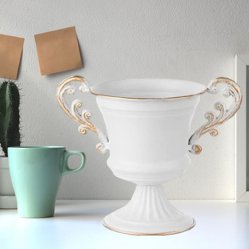 Vaso De Flores Retrô De Metal Em Forma De Taça De Vinho - Imagem 5