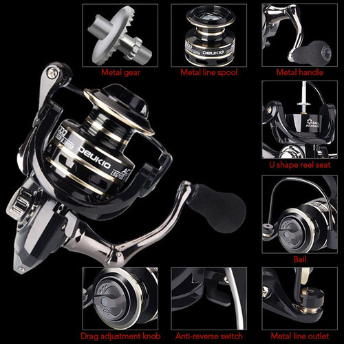 Mini Spinning Reel All Metal 3bb 5.2:1 Ultraleve Todos - Imagem 5