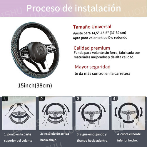 Capa De Volante Diamante Para Acessórios Automotivos - Imagem 15