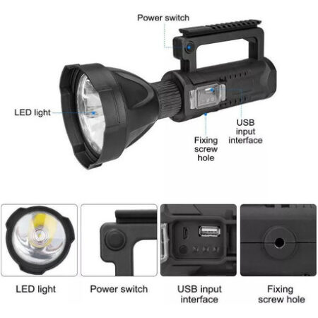 Lanterna Spotlight Recarregável Super Bright 90000 Lumens. - Imagem 5