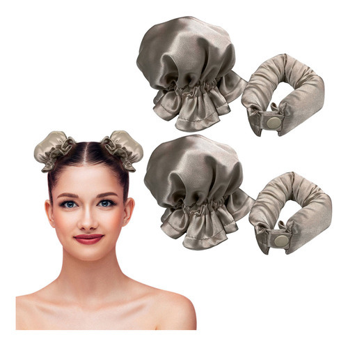4 Unidades De Novo Modelador De Cabelo Sem Calor Acetinado, - Imagem 29