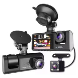 Automotivo Câmera Frontal Interna Ré Grava Imagem E Som Wifi