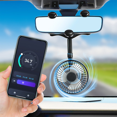 Ventilador De Espelho Retrovisor Automotivo Usb De 3 Velocid - Imagem 6