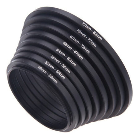 8pcs Filtro Passo Up Anéis Adaptador 49-52-55-58-62-67-72-77 - Imagem 2