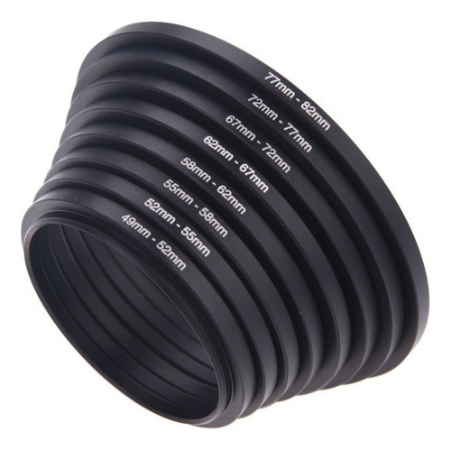 8pcs Filtro Passo Up Anéis Adaptador 49-52-55-58-62-67-72-77 - Imagem 2