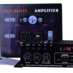 Mini Amplificador De Áudio Bluetooth 12v Fm Usb