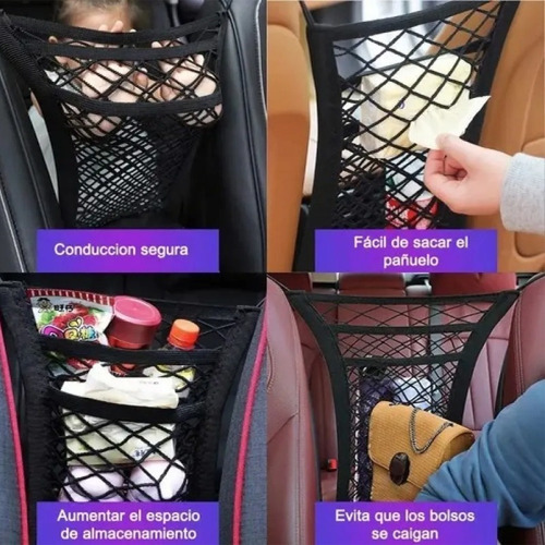 I Rede Organizador Preto Porta Treco Entre O Banco Do Carro - Imagem 4