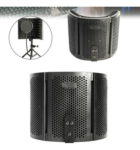 De Isolamento De Microfone De Gravação Com Suporte De - Imagem 10