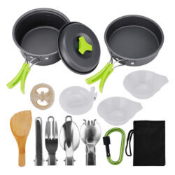 ^ Panelas Acampamento, 15pcs Mochila Engrenagem Caminhadas