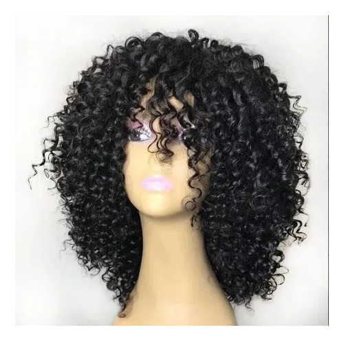 Peruca De Cabelo Humano Encaracolado De 35 Cm, Cabelo Brasil - Imagem 3