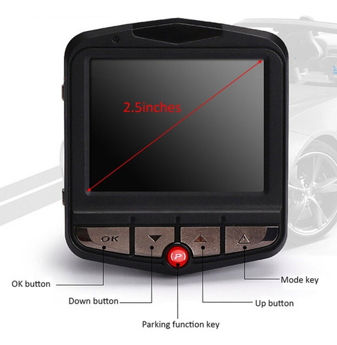 Mini Carro Dvr Dash Cam Visão Noturna - Imagem 8