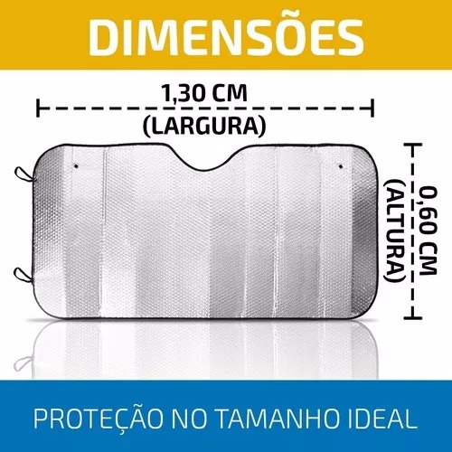 Painel Protetor De Parabrisa Automotivo Contra Sol Dobrável - Imagem 2