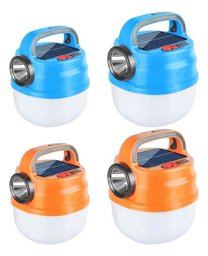 Hh Lâmpada De Lanterna Solar Para Camping Recarregável Led - Imagem 3