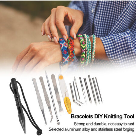 14 Pçs/set Paracord Agulhas Ferramenta De Tricô Paracord Cos - Imagem 2