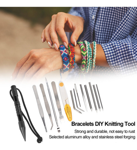14 Pçs/set Paracord Agulhas Ferramenta De Tricô Paracord Cos - Imagem 2