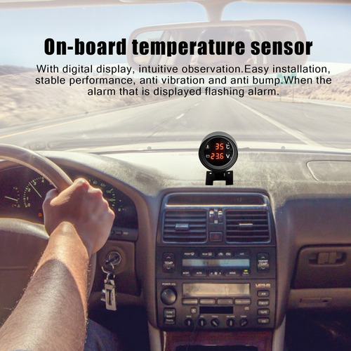Cw Voltímetro+marcador De Temperatura Automotivo Universal - Imagem 5