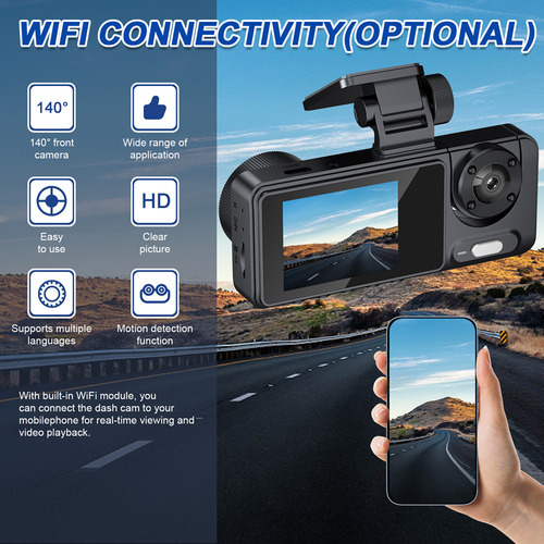 Dash Cam: Gravador De Vídeo Automotivo Multilíngue, Grande A - Imagem 7