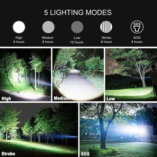 Lanternas Led Portáteis Recarregáveis De 120000 Lúmens - Imagem 2