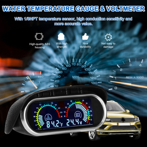 Instrumento Automotivo 9-36v Temperatura Rv No Sensor Do Car - Imagem 2